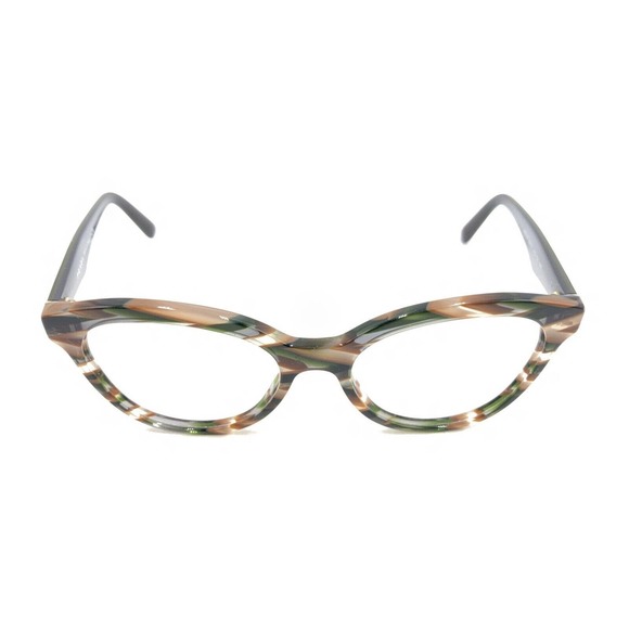 Prada VPR 11R VAO-1O1 Brown Green Beige Eyeglasses Frames 52-17 140 Italy - Picture 2 of 12